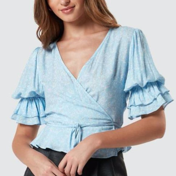 Charlie Holiday Salsa Wrap Top - Picture 1 of 4